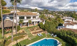 Prachtige villa in Spaanse stijl met prachtig uitzicht op zee te koop in Elviria, Oost Marbella 774734 