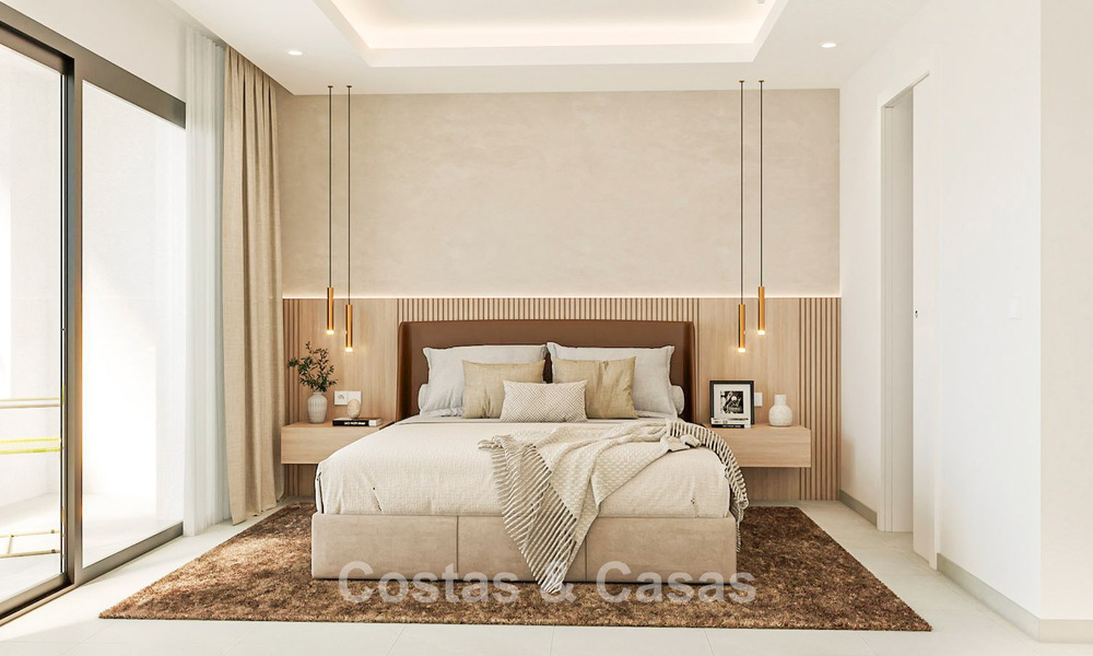 Rijwoning in eigentijdse, Mediterrane bouwstijl te koop op korte wandelafstand van het strand in San Pedro Playa, Marbella 774911