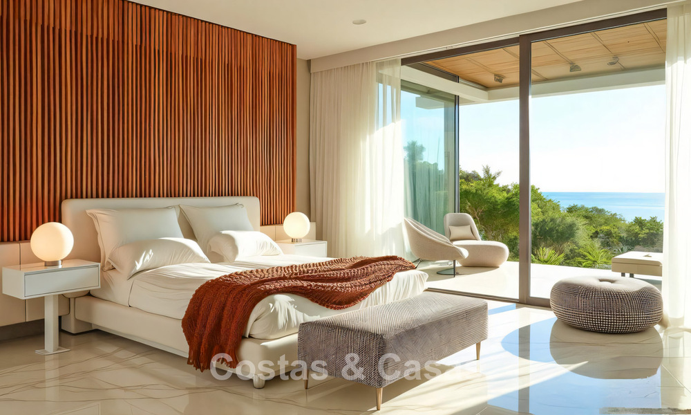 Ecologische nieuwbouwvilla met zeezicht te koop in een rustige woonwijk in Benalmadena, Costa del Sol 774963