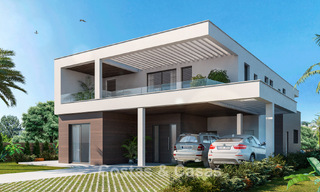 Luxueuze, moderne nieuwbouwvilla met panoramisch zeezicht te koop, frontlinie golf in Mijas, Costa del Sol 775010 