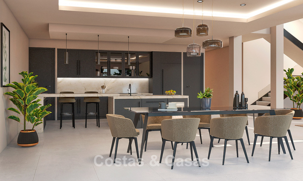 Luxueuze, moderne nieuwbouwvilla met panoramisch zeezicht te koop, frontlinie golf in Mijas, Costa del Sol 775012