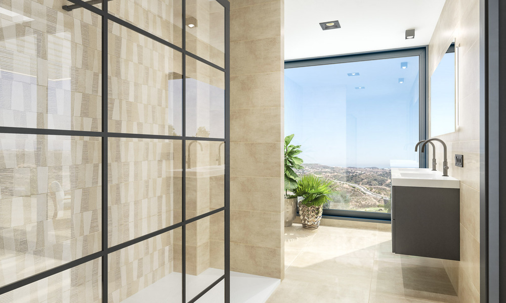 Luxueuze, moderne nieuwbouwvilla met panoramisch zeezicht te koop, frontlinie golf in Mijas, Costa del Sol 775018