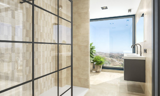 Luxueuze, moderne nieuwbouwvilla met panoramisch zeezicht te koop, frontlinie golf in Mijas, Costa del Sol 775018 