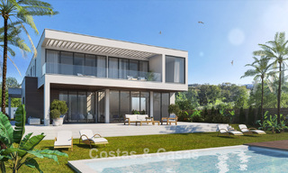 Luxueuze, moderne nieuwbouwvilla met panoramisch zeezicht te koop, frontlinie golf in Mijas, Costa del Sol 775019 