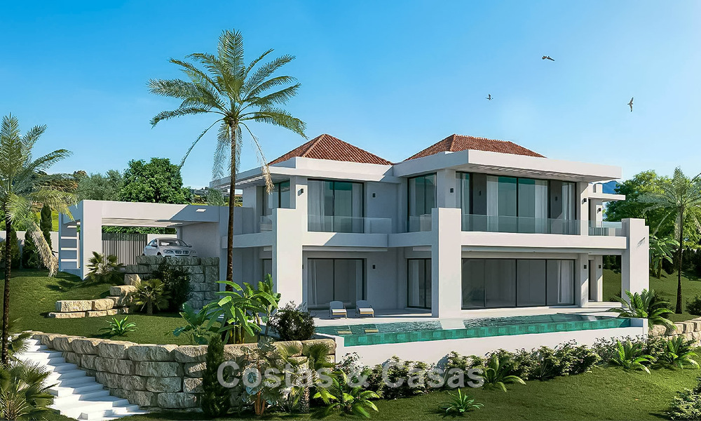Off-plan nieuwbouwvilla te koop grenzend aan de golfbaan in Mijas, Costa del Sol 775189