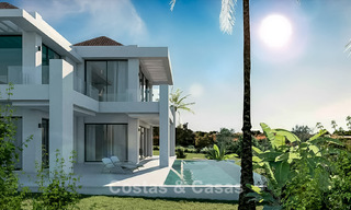 Off-plan nieuwbouwvilla te koop grenzend aan de golfbaan in Mijas, Costa del Sol 775190 