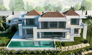 Off-plan nieuwbouwvilla te koop grenzend aan de golfbaan in Mijas, Costa del Sol 775193 