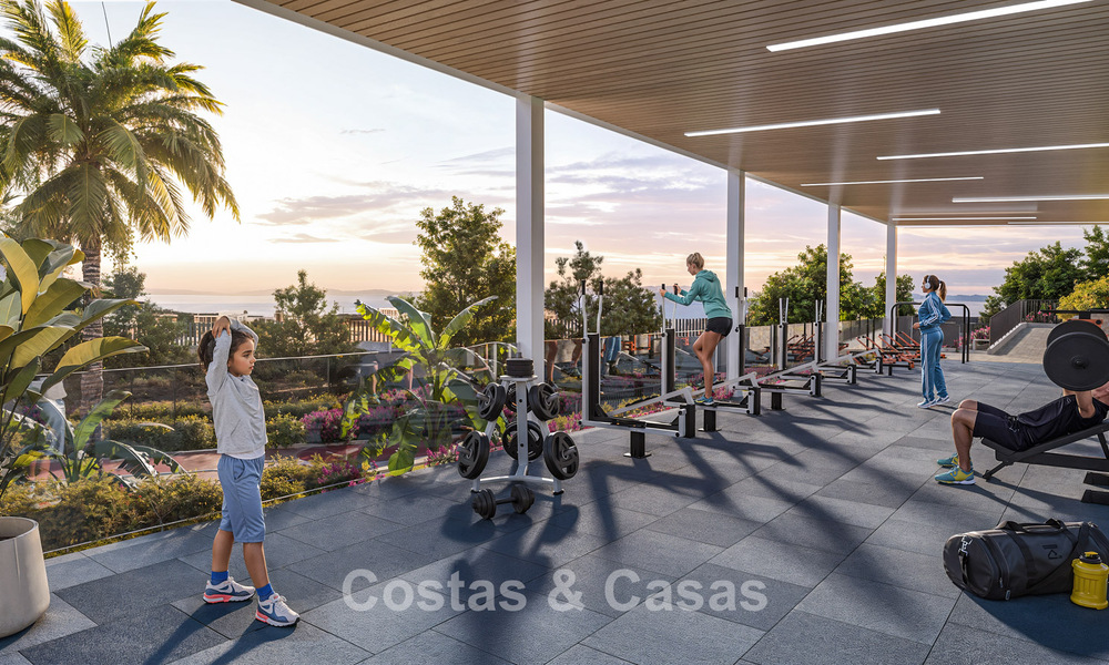 Stijlvolle nieuwbouwappartementen met subliem zeezicht te koop in Mijas Costa, Costa del Sol 775382