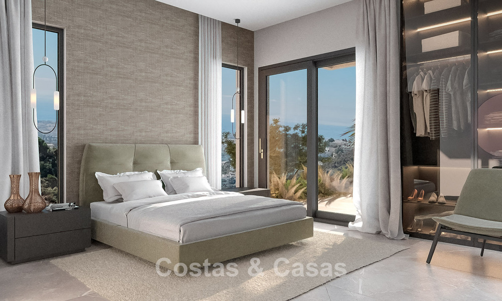 Gesofisticeerde designervilla met magnifiek zeezicht te koop in El Madroñal, Benahavis - Marbella 775238