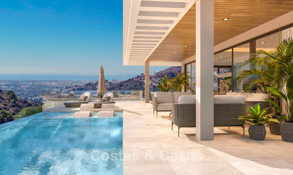 Gesofisticeerde designervilla met magnifiek zeezicht te koop in El Madroñal, Benahavis - Marbella 775239