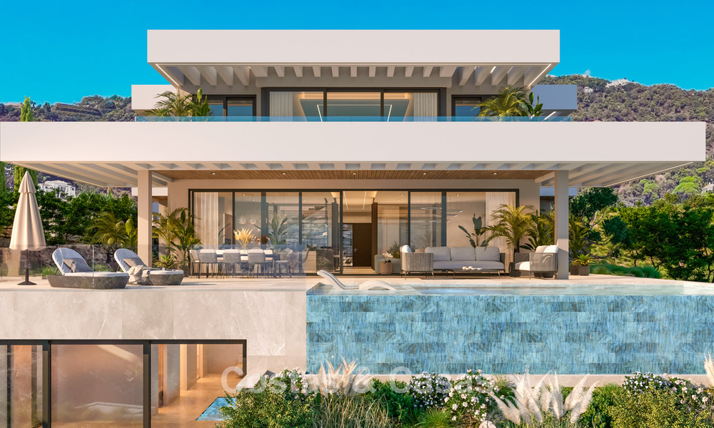 Gesofisticeerde designervilla met magnifiek zeezicht te koop in El Madroñal, Benahavis - Marbella 775240