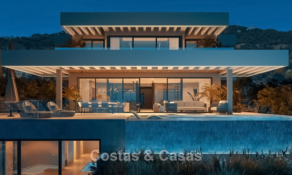 Gesofisticeerde designervilla met magnifiek zeezicht te koop in El Madroñal, Benahavis - Marbella 775247