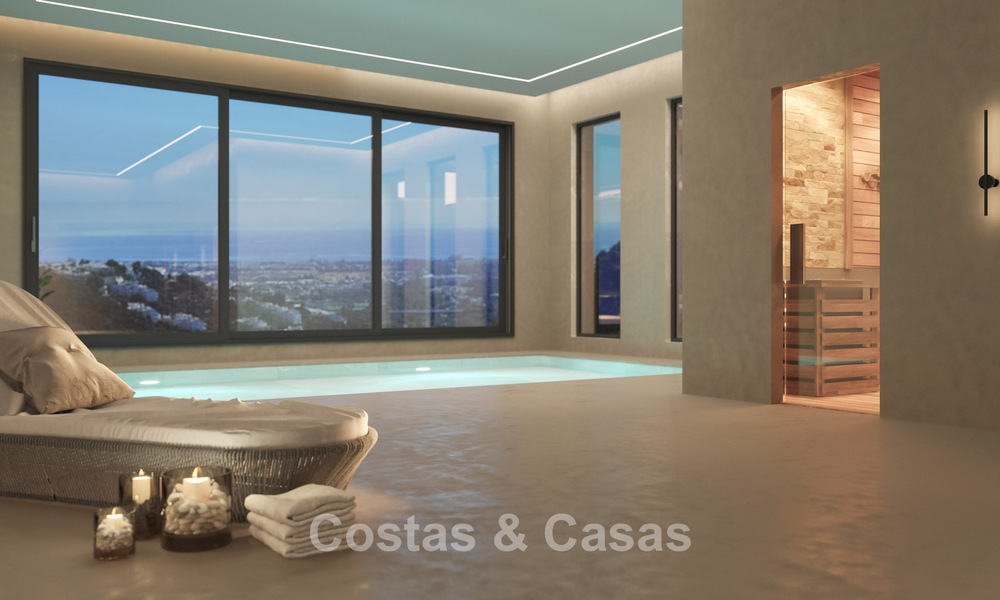 Gesofisticeerde designervilla met magnifiek zeezicht te koop in El Madroñal, Benahavis - Marbella 775248