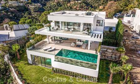 Gesofisticeerde designervilla met magnifiek zeezicht te koop in El Madroñal, Benahavis - Marbella 795656