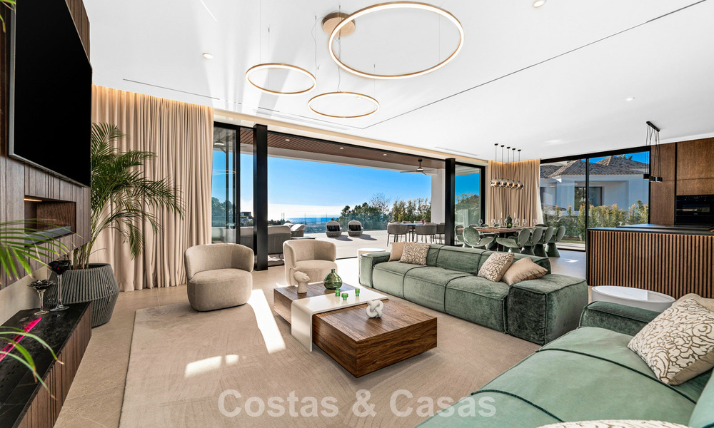 Geavanceerde designervilla met prachtig zeezicht te koop in El Madroñal, Benahavis - Marbella 796844