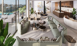Indrukwekkende moderne nieuwbouwvilla met adembenemend uitzicht te koop in het exclusieve El Madroñal, Benahavis - Marbella 775277 