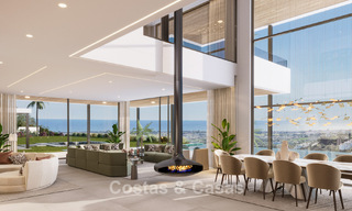 Indrukwekkende moderne nieuwbouwvilla met adembenemend uitzicht te koop in het exclusieve El Madroñal, Benahavis - Marbella 775279 