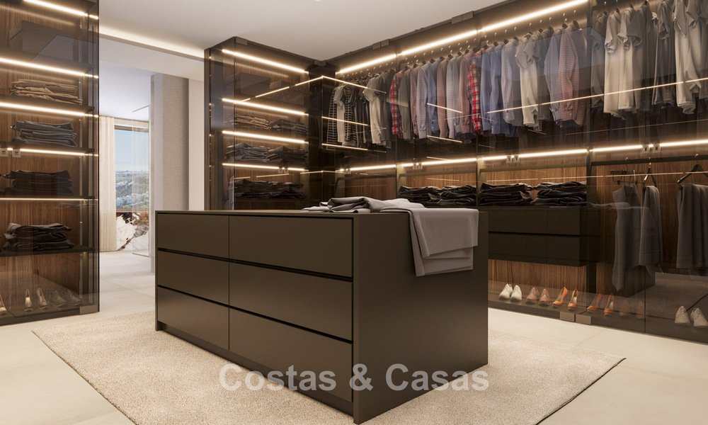 Indrukwekkende moderne nieuwbouwvilla met adembenemend uitzicht te koop in het exclusieve El Madroñal, Benahavis - Marbella 775280