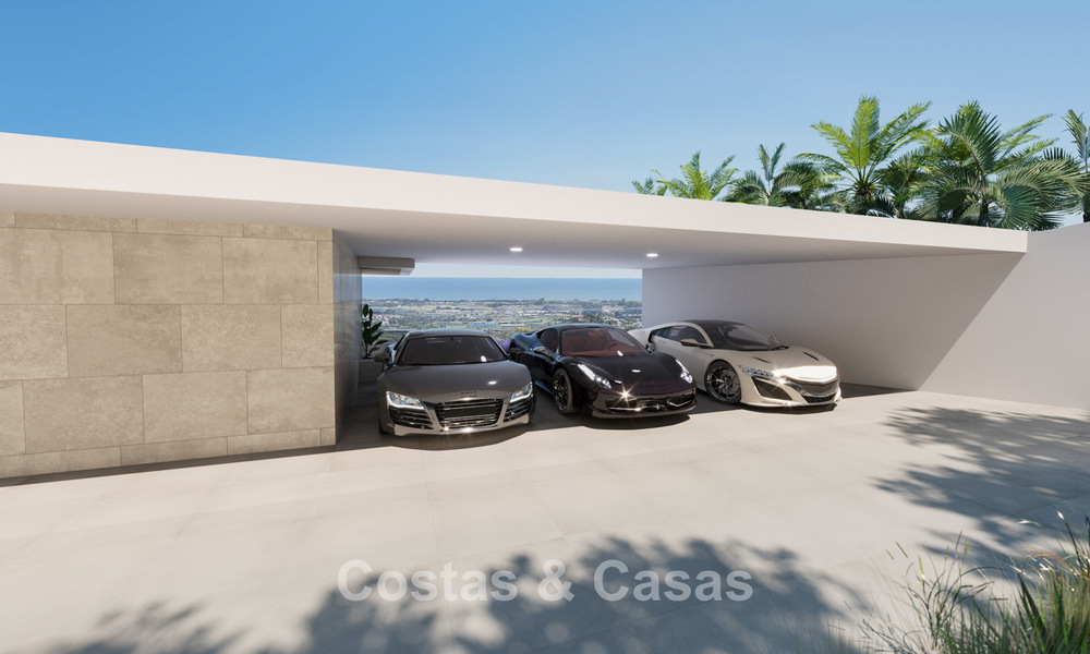 Indrukwekkende moderne nieuwbouwvilla met adembenemend uitzicht te koop in het exclusieve El Madroñal, Benahavis - Marbella 775286