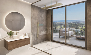 Indrukwekkende moderne nieuwbouwvilla met adembenemend uitzicht te koop in het exclusieve El Madroñal, Benahavis - Marbella 775287 
