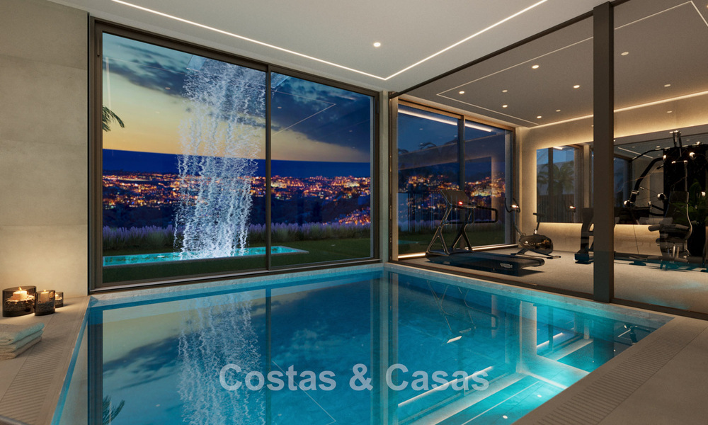 Indrukwekkende moderne nieuwbouwvilla met adembenemend uitzicht te koop in het exclusieve El Madroñal, Benahavis - Marbella 775295