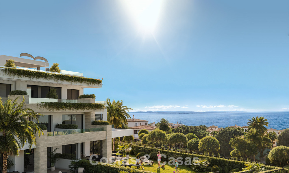 Nieuw op de markt. Stijlvolle boutique appartementen te koop op loopafstand van het strand met zeezicht in West Estepona 775420