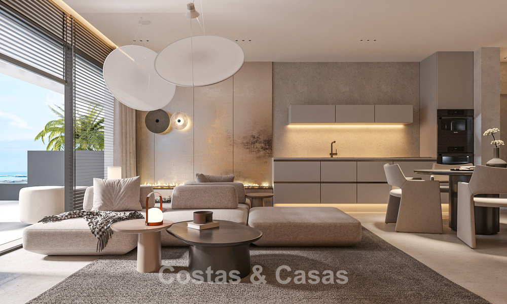 Nieuw op de markt. Stijlvolle boutique appartementen te koop op loopafstand van het strand met zeezicht in West Estepona 775426