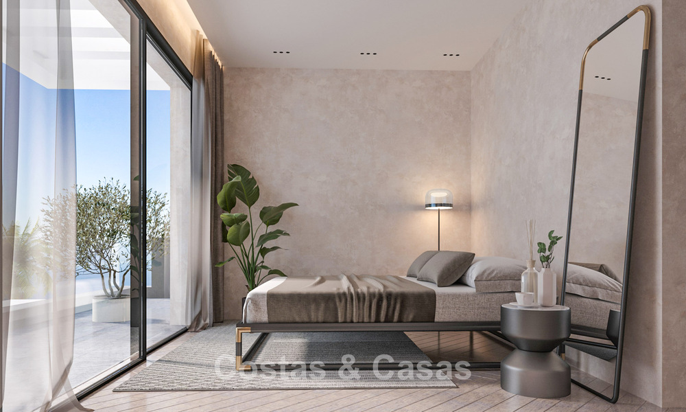 Nieuw op de markt. Stijlvolle boutique appartementen te koop op loopafstand van het strand met zeezicht in West Estepona 775429