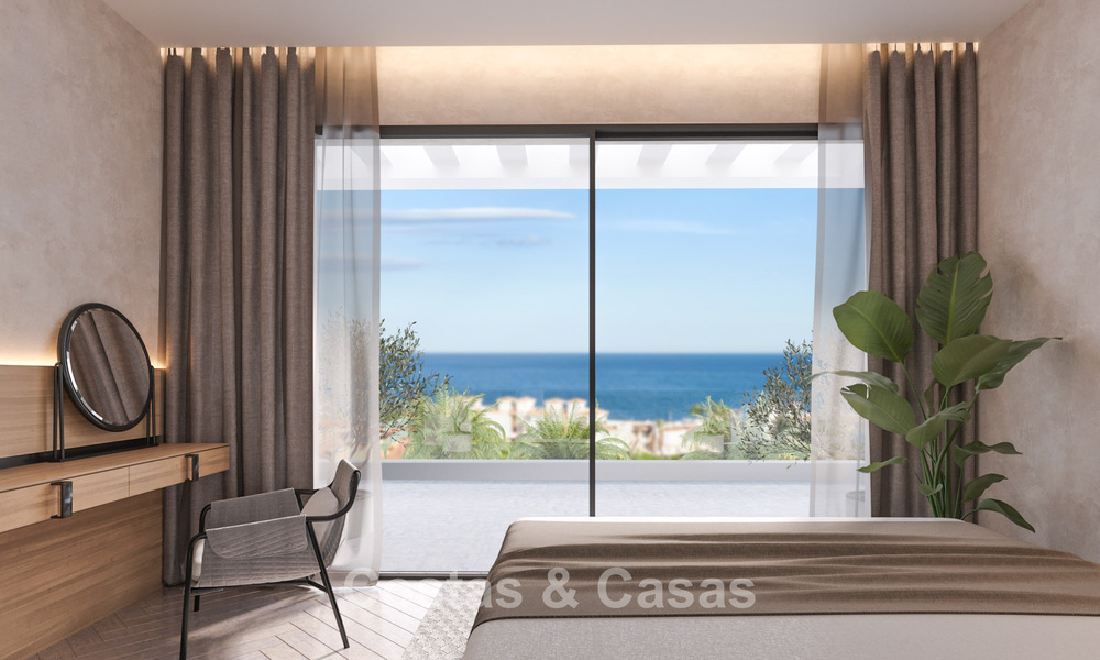 Nieuw op de markt. Stijlvolle boutique appartementen te koop op loopafstand van het strand met zeezicht in West Estepona 775432