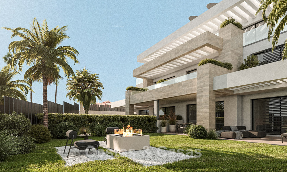 Nieuw op de markt. Stijlvolle boutique appartementen te koop op loopafstand van het strand met zeezicht in West Estepona 775437