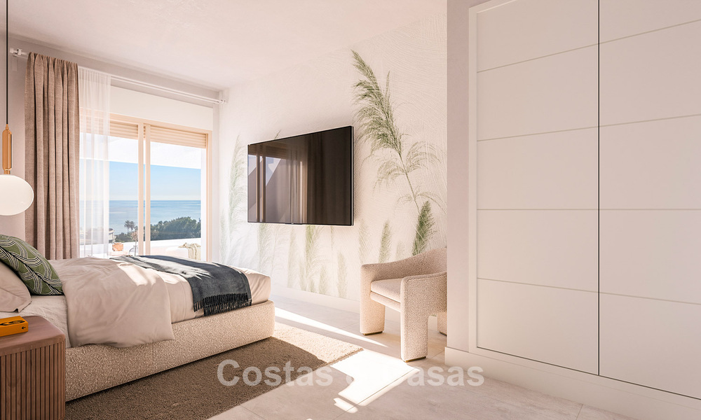 Moderne nieuwbouwappartementen te koop dicht bij het strand en met zeezicht in Estepona West 775327