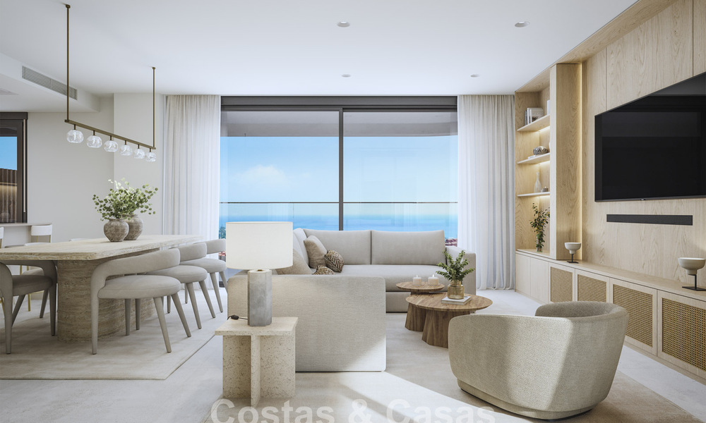 Duurzame nieuwe appartementen met zeezicht te koop op loopafstand van het strand in West-Estepona 775817