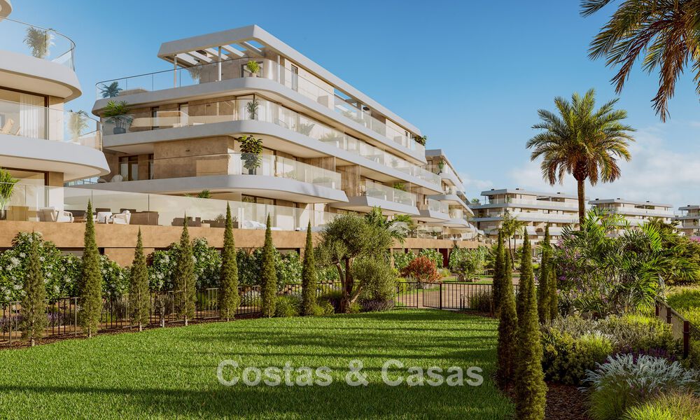Duurzame nieuwe appartementen met zeezicht te koop op loopafstand van het strand in West-Estepona 775826