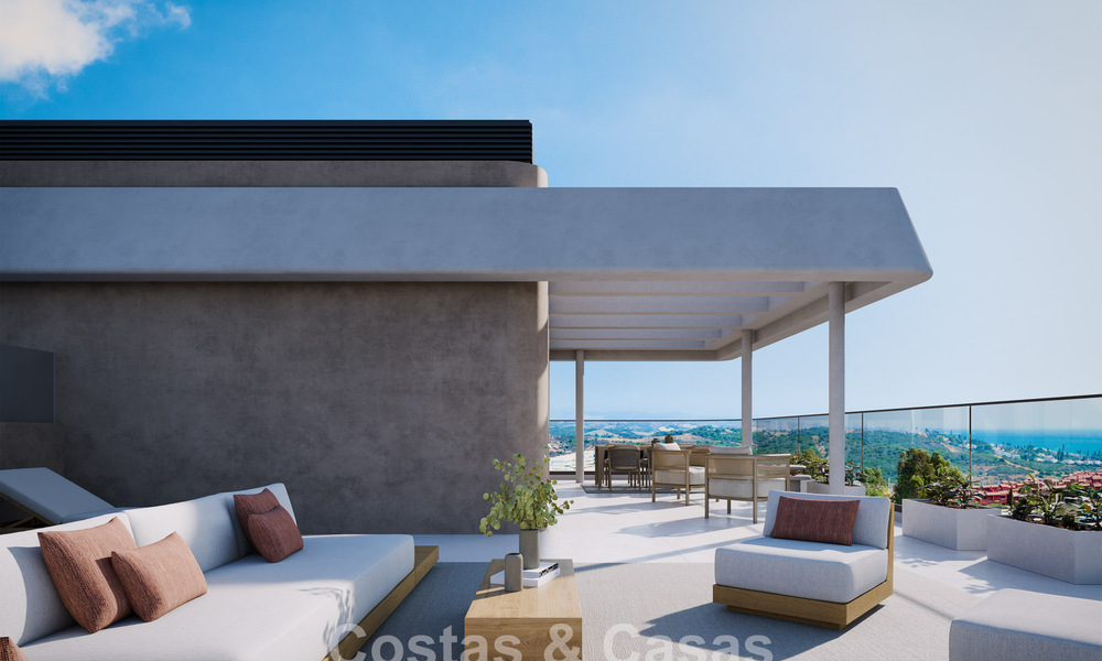 Duurzame nieuwe appartementen met zeezicht te koop op loopafstand van het strand in West-Estepona 775839