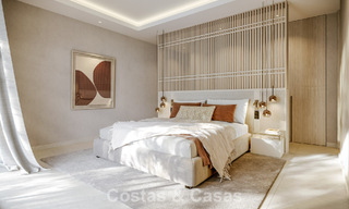 Nieuwe, grote designappartementen met golf- en zeezicht in een avant-garde bouwstijl te koop in Oost Marbella 776196 