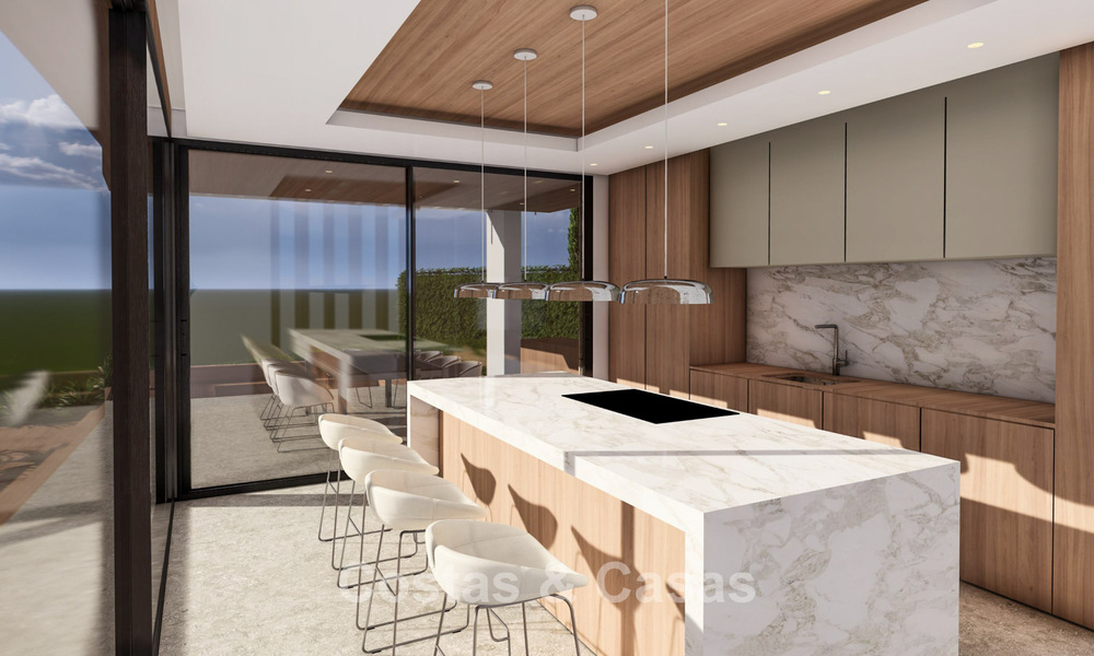 Moderne luxevilla met magnifiek golf- en zeezicht te koop in een vijfsterren golfresort in Marbella - Benahavis 776712