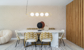 Moderne, halfvrijstaande villa met uitzicht op zee te koop in een luxe resort in Mijas Costa, Costa del Sol 776822 