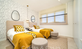 Moderne, halfvrijstaande villa met uitzicht op zee te koop in een luxe resort in Mijas Costa, Costa del Sol 776825 