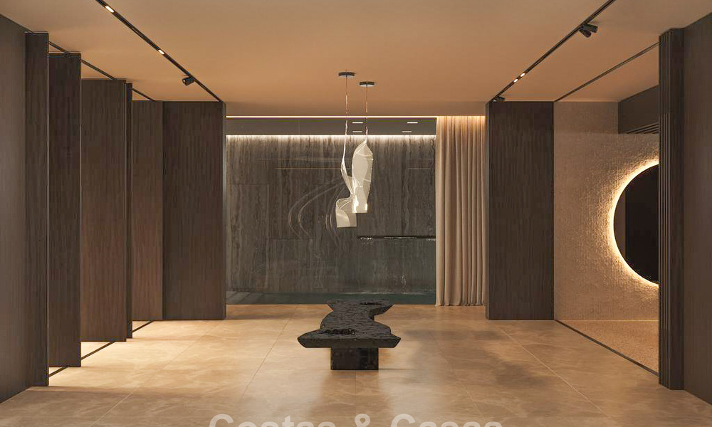 Bouwgrond met geavanceerd villaproject te koop dicht bij alle voorzieningen op de befaamde Golden Mile van Marbella 777092