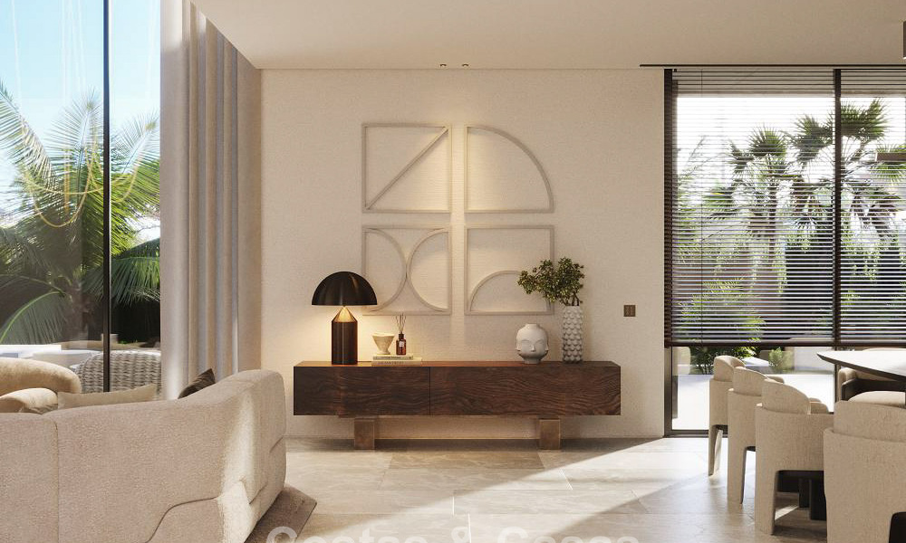 Bouwgrond met geavanceerd villaproject te koop dicht bij alle voorzieningen op de befaamde Golden Mile van Marbella 777100