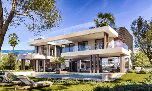 Off-plan luxevilla met modern design te koop in een vijfsterren golfresort in Marbella - Benahavis 777418