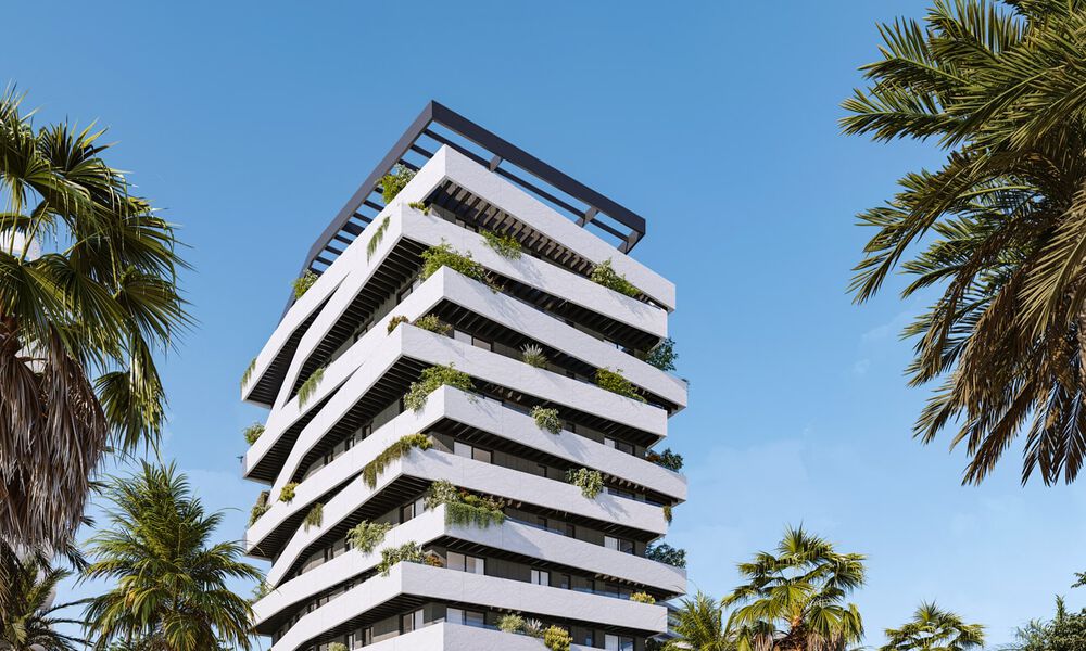 4 luxueuze duplex penthouses met open zeezicht te koop direct aan de strandboulevard van Malaga centrum 777524
