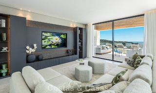 Gesofisticeerde, nieuwe luxevilla met panoramisch zeezicht te koop in een gated community van La Quinta, Marbella - Benahavis 800543 