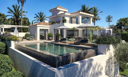 Off-plan luxevilla met panoramisch zeezicht te koop in een omheinde community van Nueva Andalucia, Marbella 779430