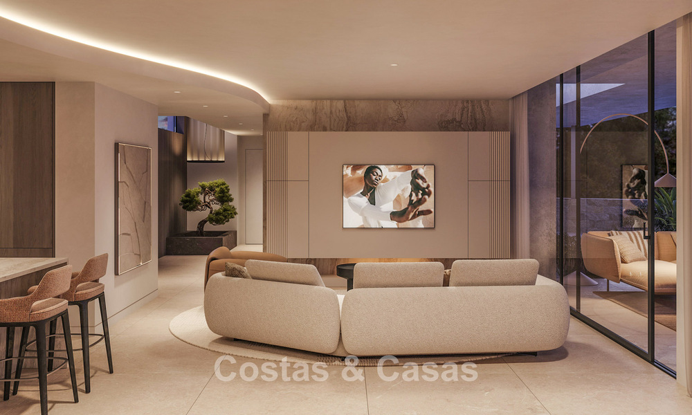 Nieuw op de markt. High-end nieuwbouwvilla te koop in een populaire, beveiligde wijk op de Golden Mile van Marbella 779929