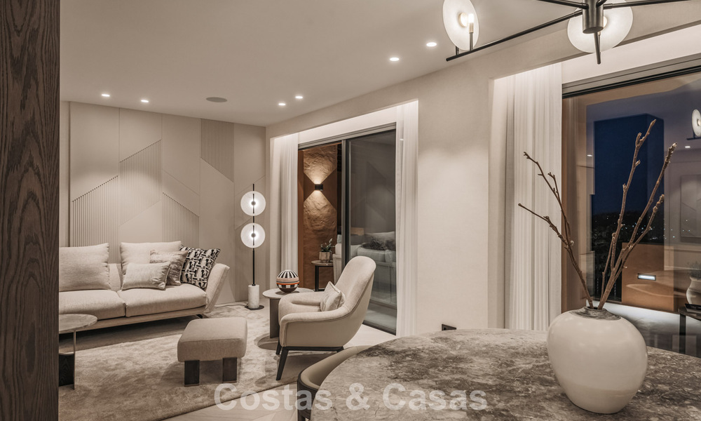 Eersteklas appartement met panoramisch zeezicht te koop in Nueva Andalucia’s golfvallei, Marbella 780260