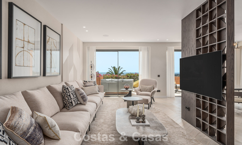 Eersteklas appartement met panoramisch zeezicht te koop in Nueva Andalucia’s golfvallei, Marbella 780281
