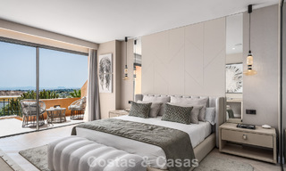 Eersteklas appartement met panoramisch zeezicht te koop in Nueva Andalucia’s golfvallei, Marbella 780282 