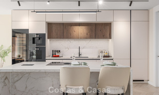 Eersteklas appartement met panoramisch zeezicht te koop in Nueva Andalucia’s golfvallei, Marbella 780286 