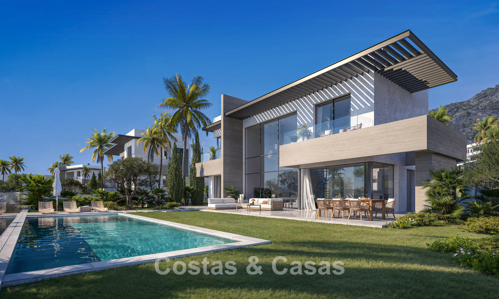 Luxueuze, moderne, off-plan villa’s met onbelemmerd zeezicht te koop in Mijas, Costa del Sol 780094